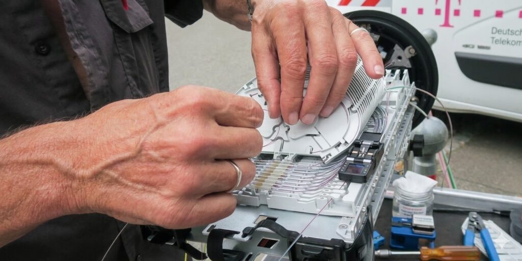 Glasfaser - Spleißarbeiten