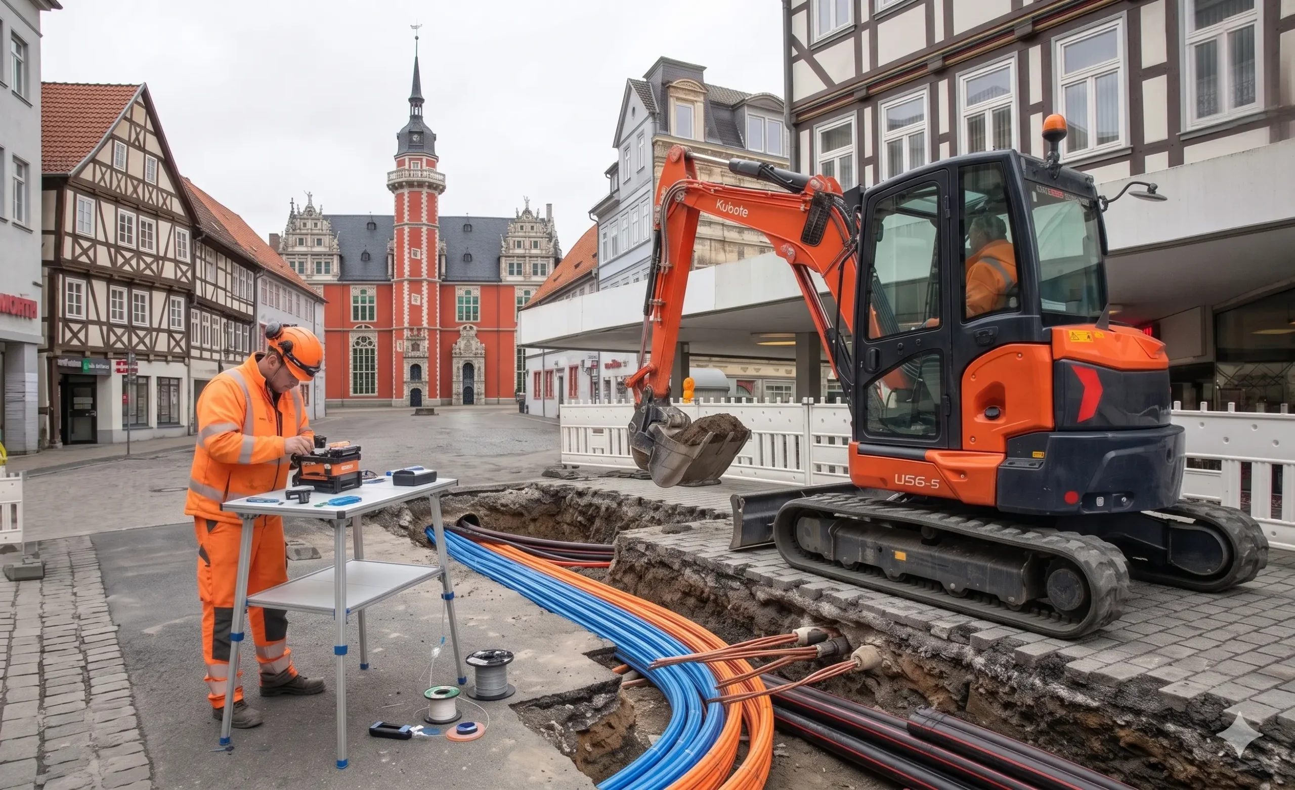 Tiefbau, Glasfaserausbau und Kabelbau in Helmstedt