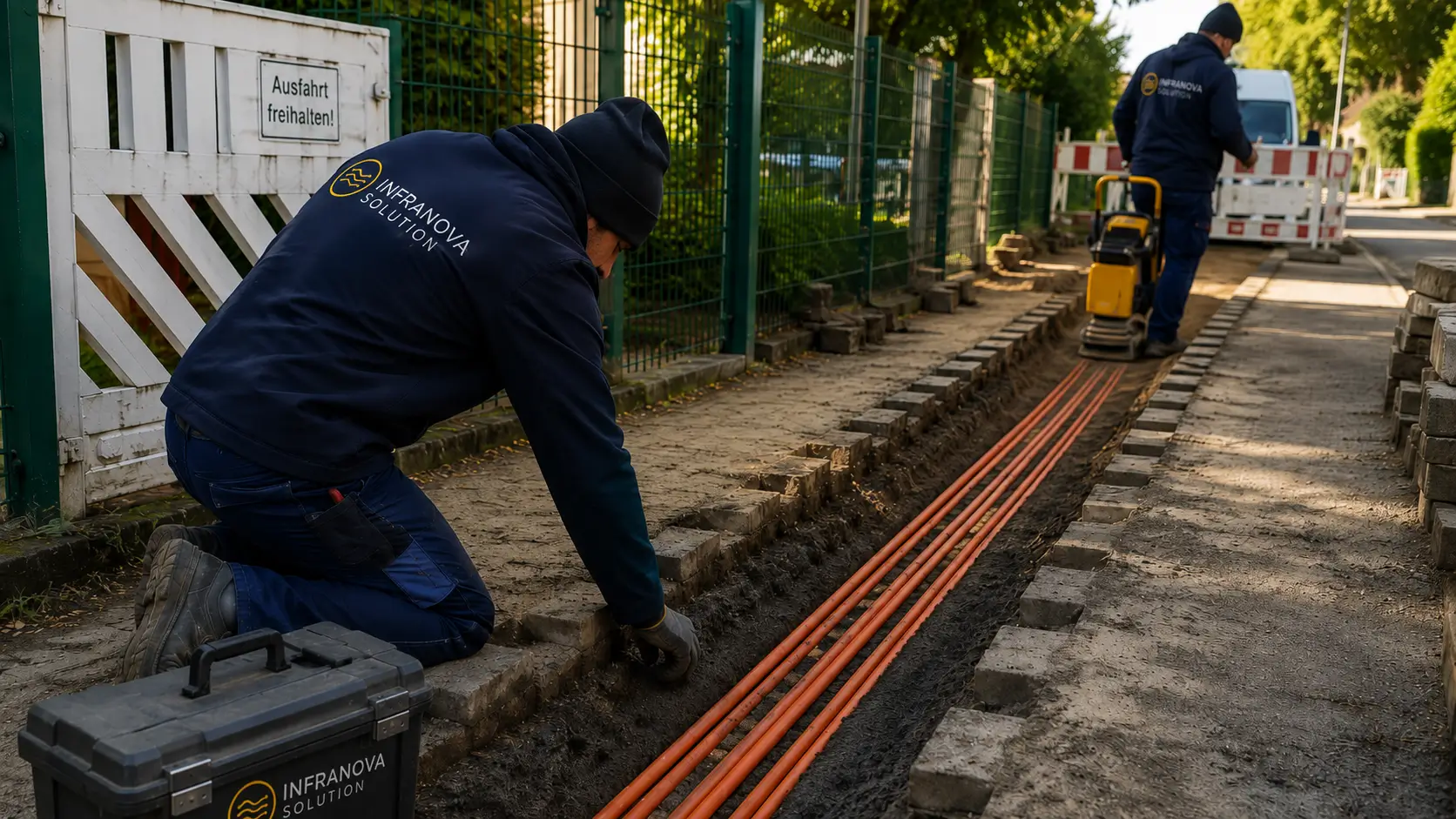 Pflasterwiederherstellung nach Glasfaser-Tiefbau Warum saubere Oberflächen zur Projektqualität gehören