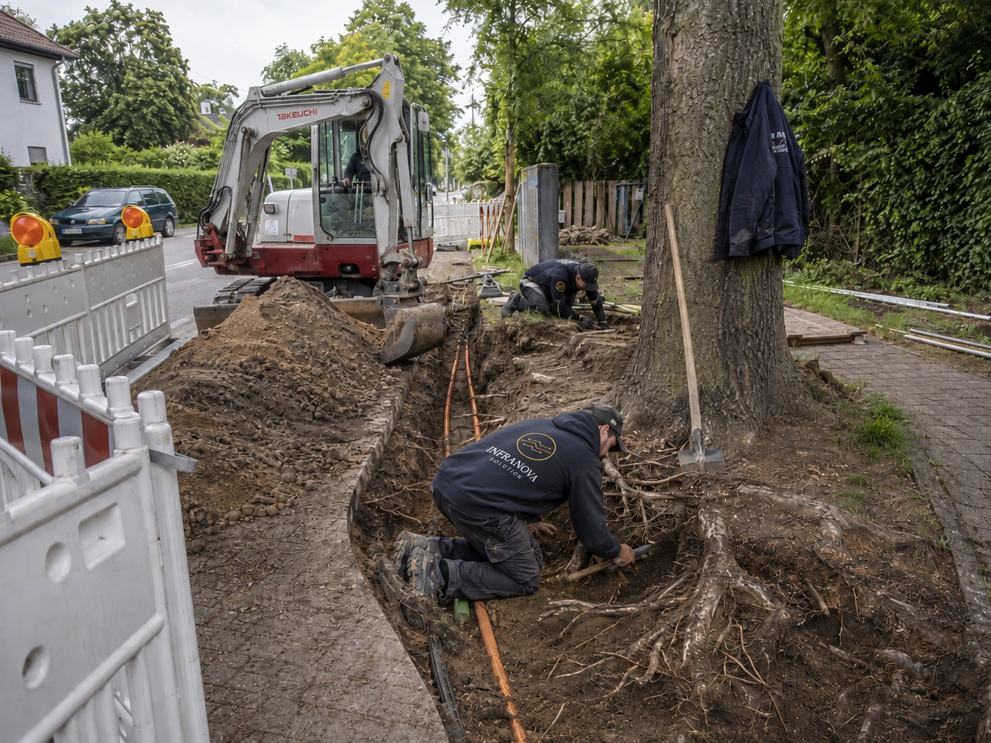 06 - Wurzelbereich im Tiefbau - Glasfaserausbau ohne unnötige Baumschäden